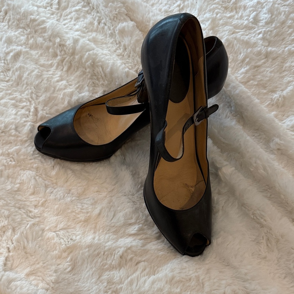 Cole Haan + Nike collaboration Black Peep-Toe Pumps